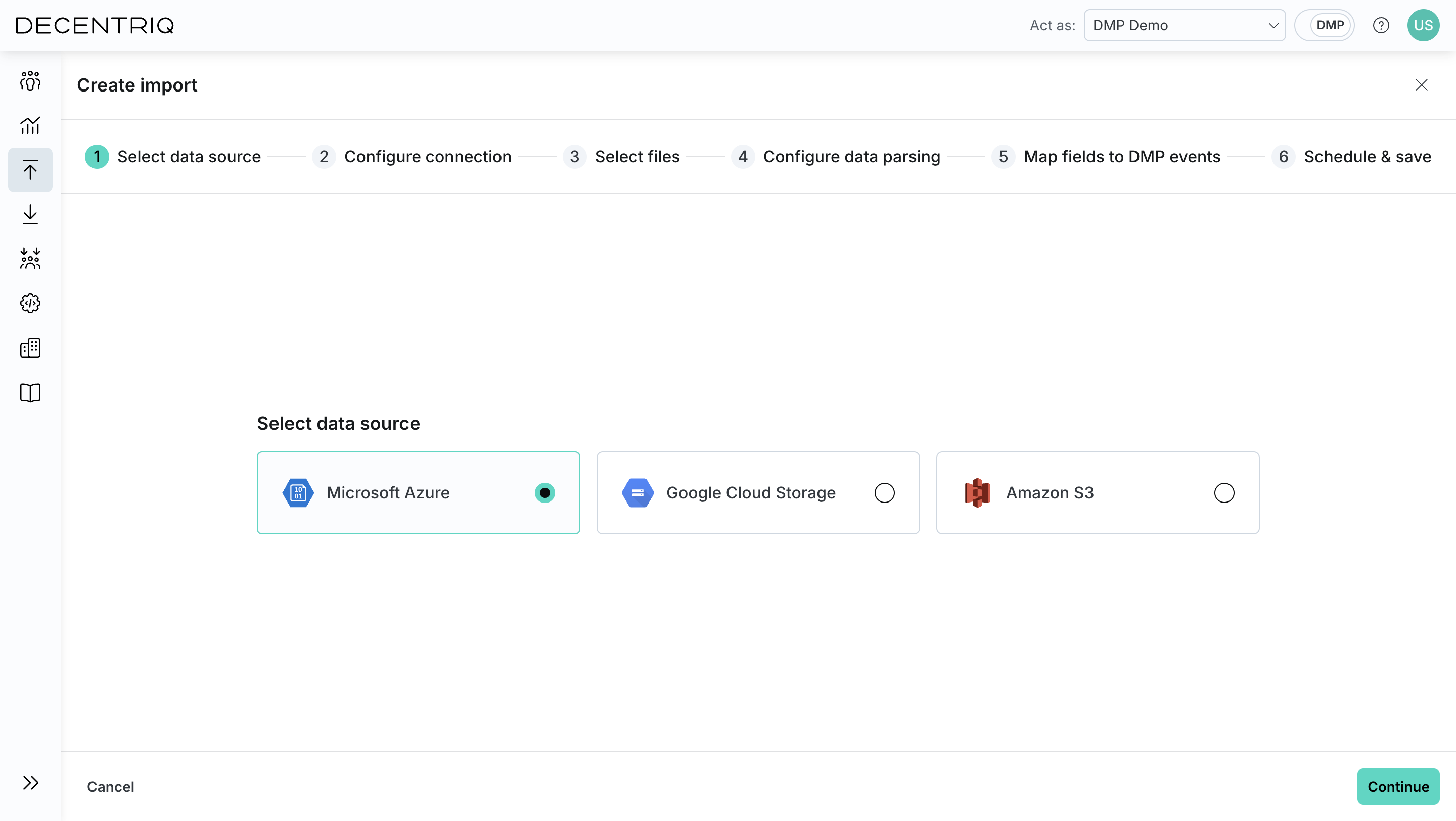 Select Azure Blob Storage