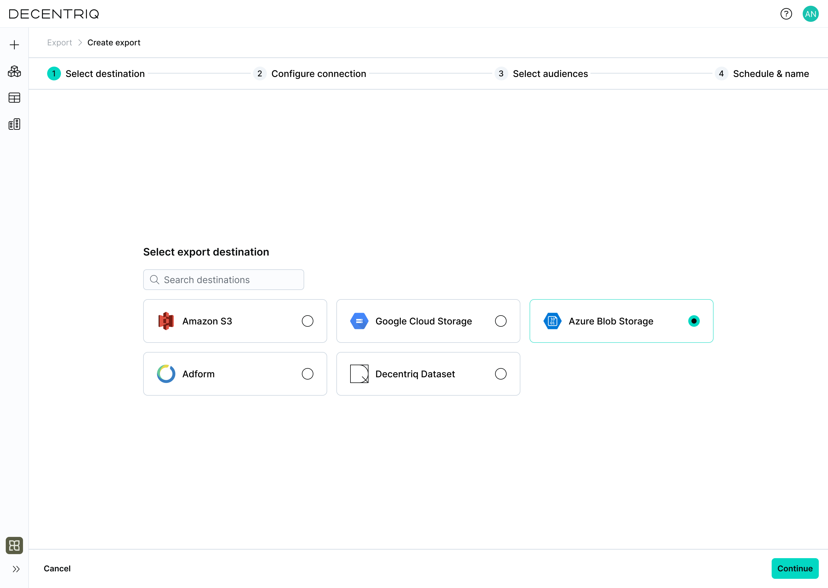 Select Azure Blob Storage