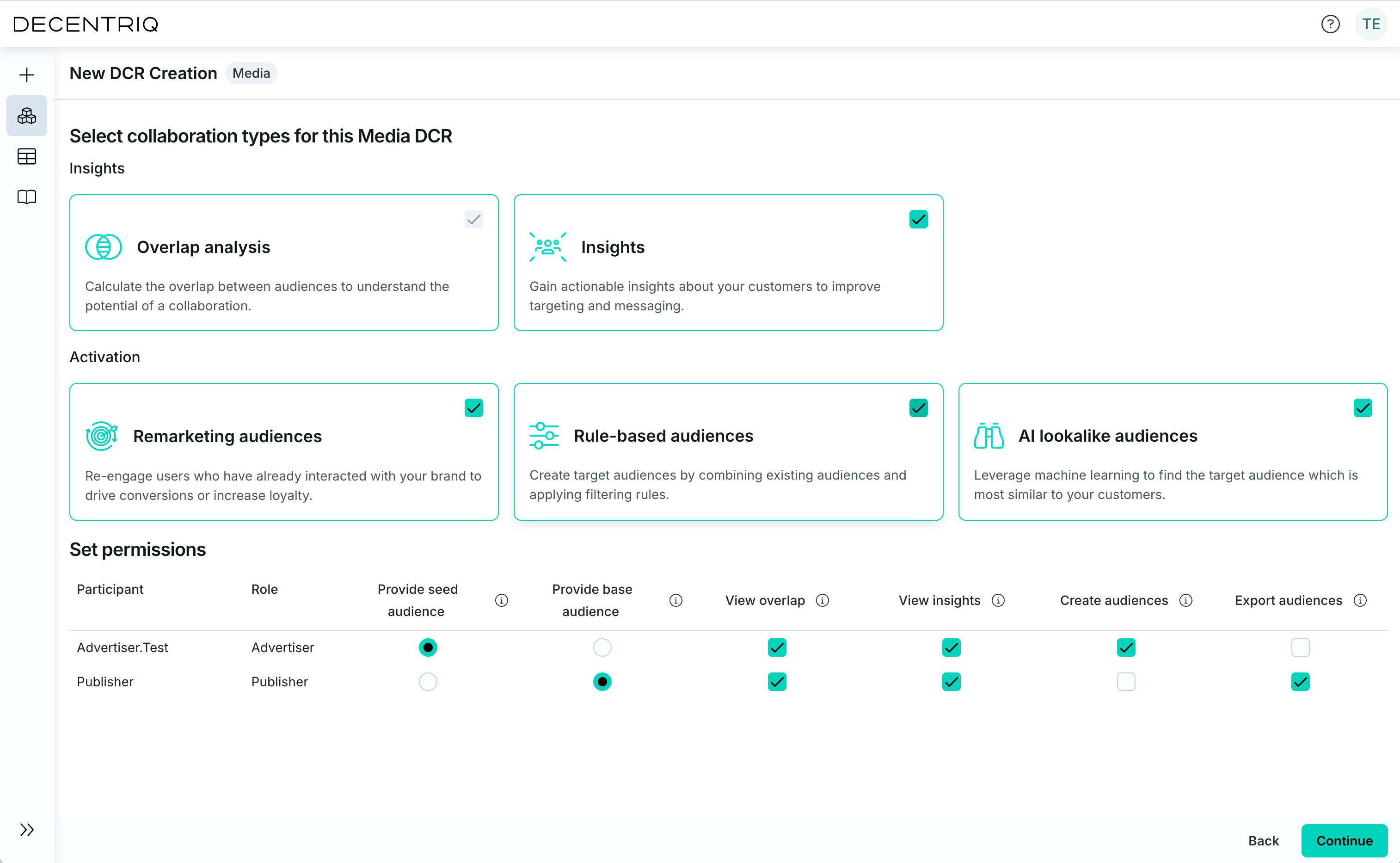 Configure Media DCR