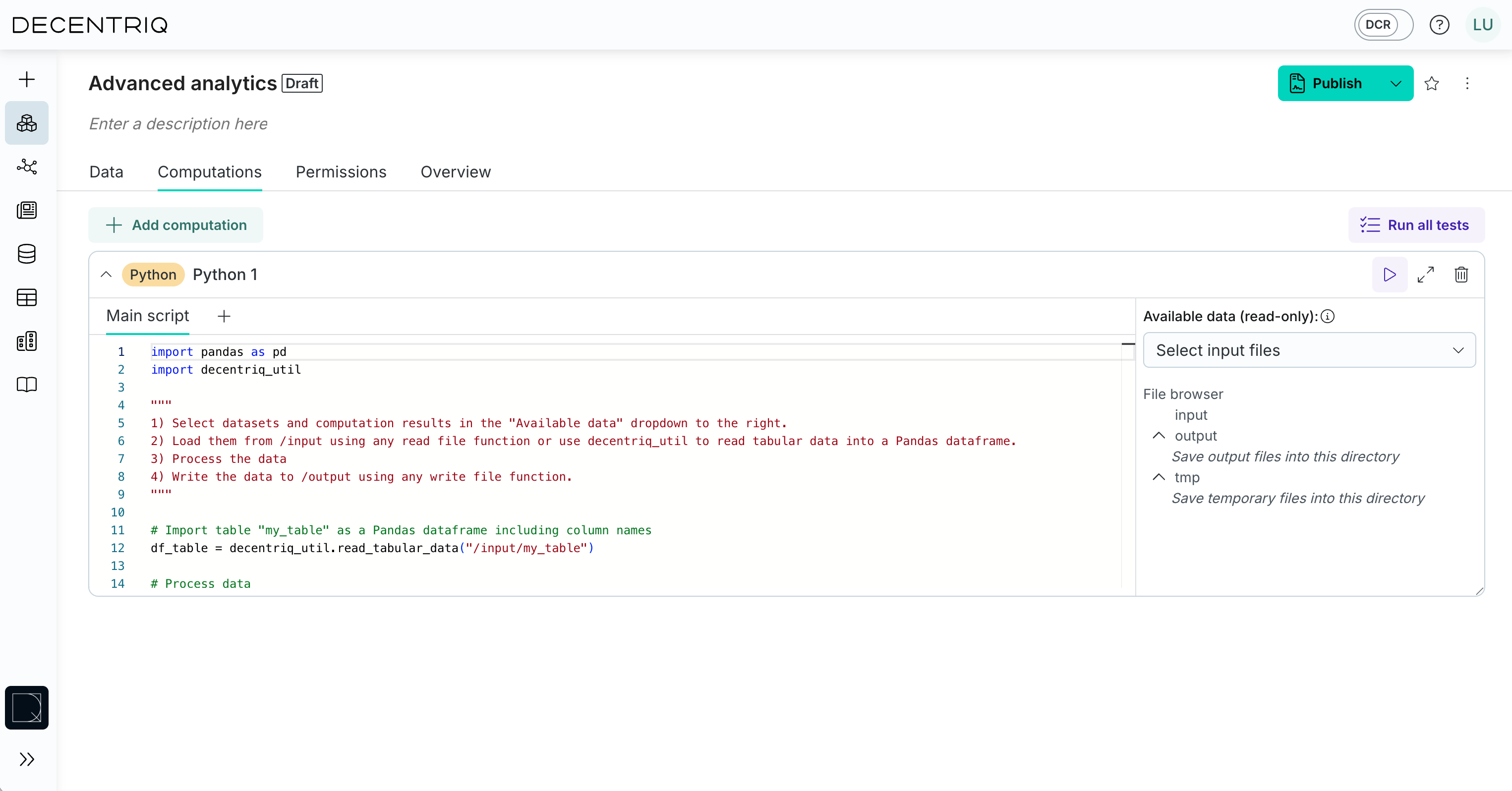 Python computation example