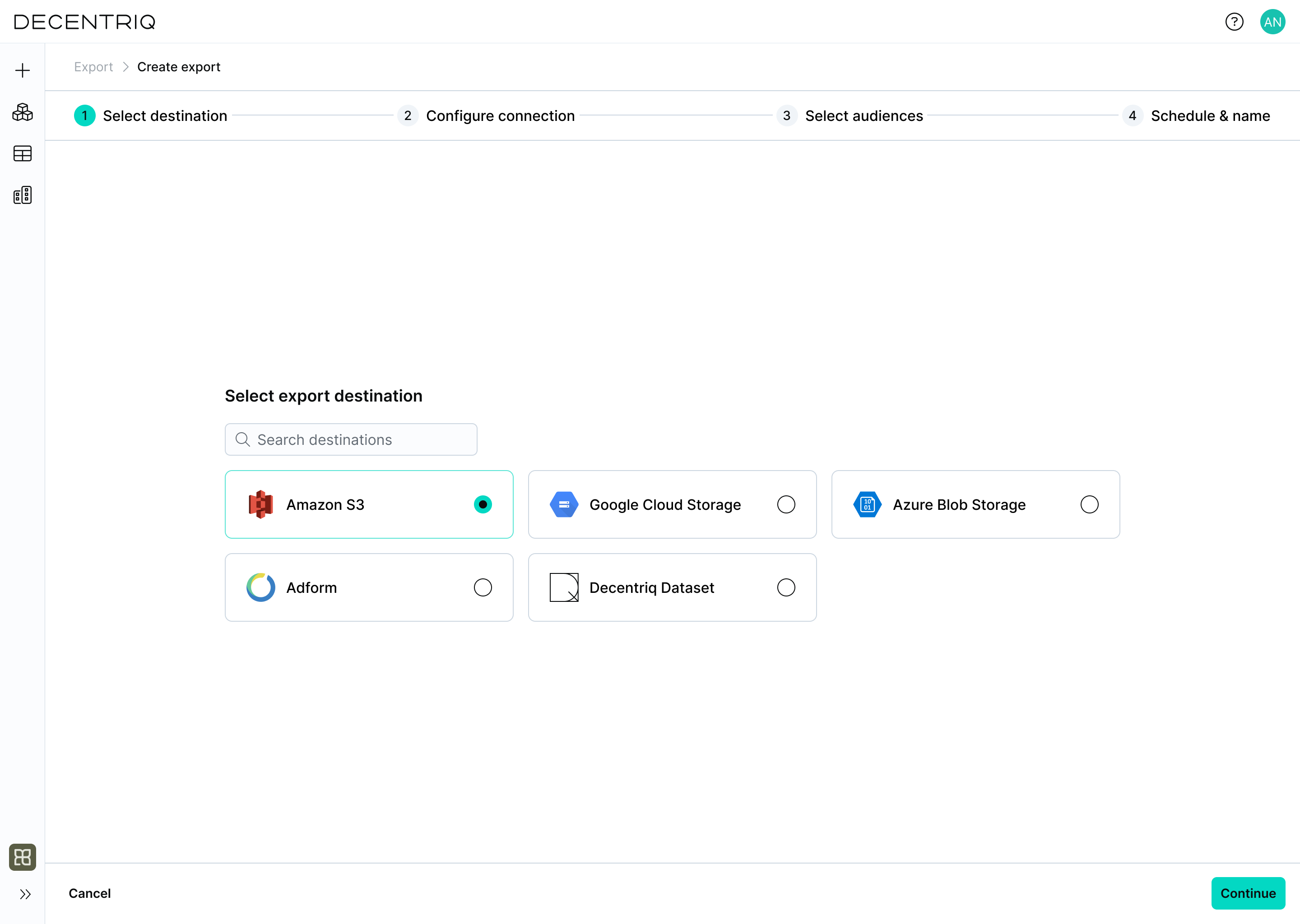 Select Amazon S3