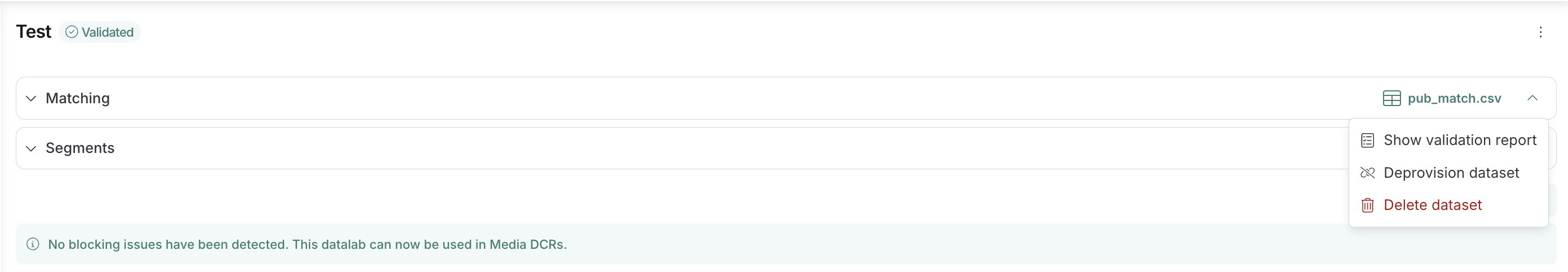 Deprovision outdated dataset