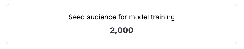 Seed audience for training