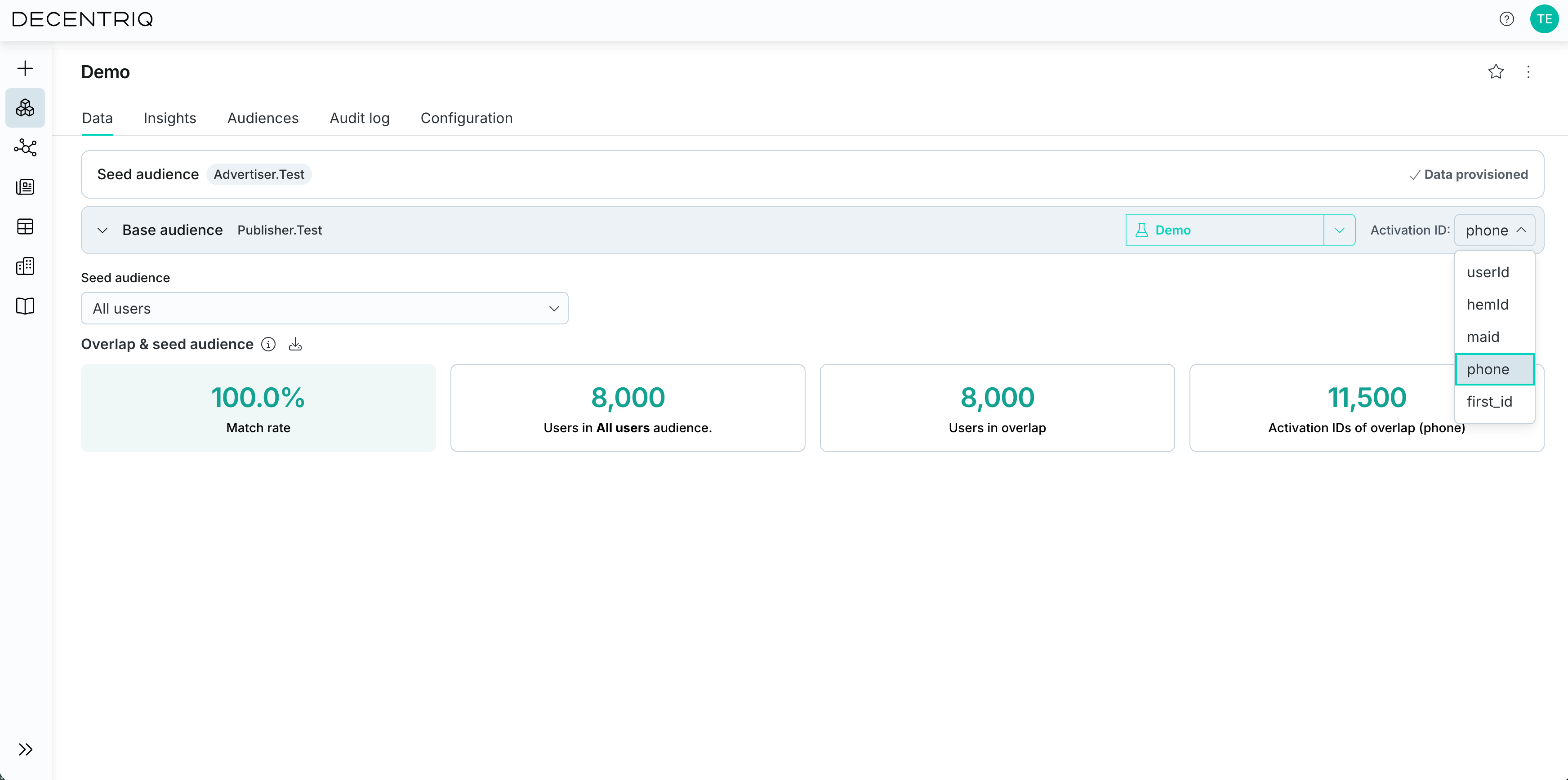 Select activation ID